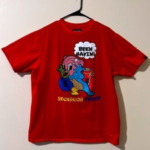 Mens HipHop Crewneck TShirt (Orange)